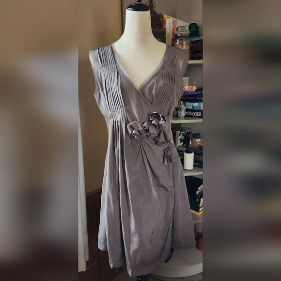 Ryu Dresses | Ryu Chiffon Like Material In Smoke Grey Dress | Color: Gray | Size: L | Hettydawn's Closet
